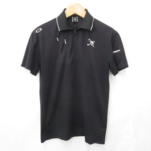 OAKLEY オークリー ゴルフウェア 半袖ハーフジップ ブラック