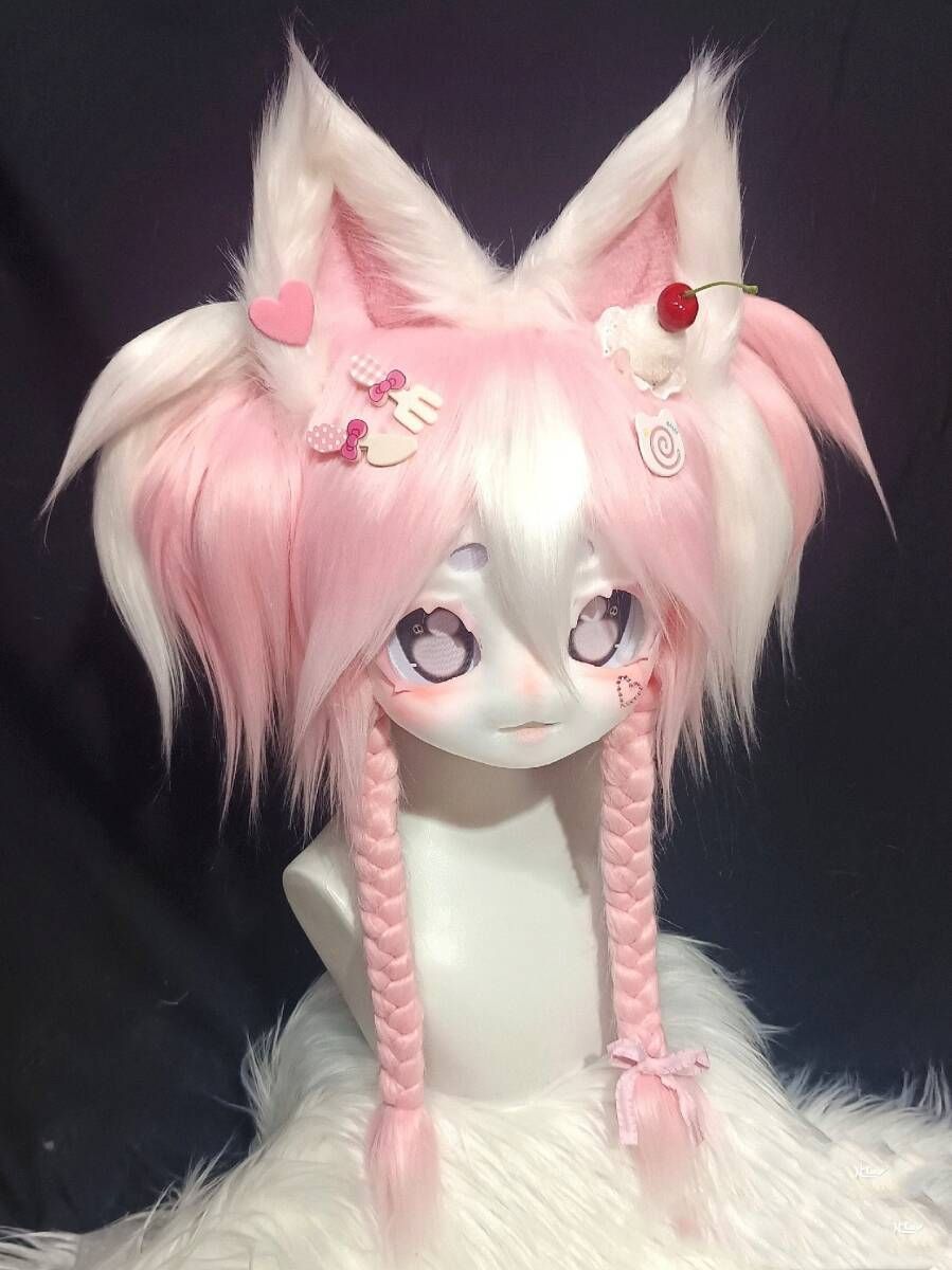 着ぐるみヘッド ファースーツ NO.3 キツネ ピンク 全頭ヘッド