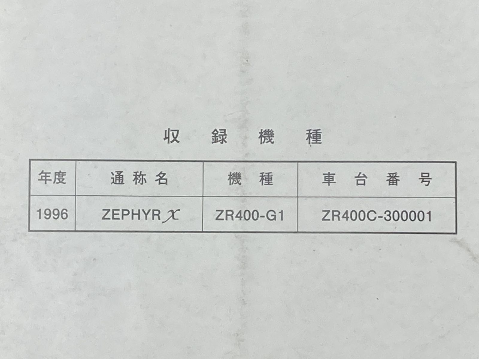 ゼファー400 サービスマニュアル 1版 カワサキ 正規  バイク 整備書 ZR400-C1 ZR400C-000001〜 配線図有り 第1刷 車検 整備情報:22289750