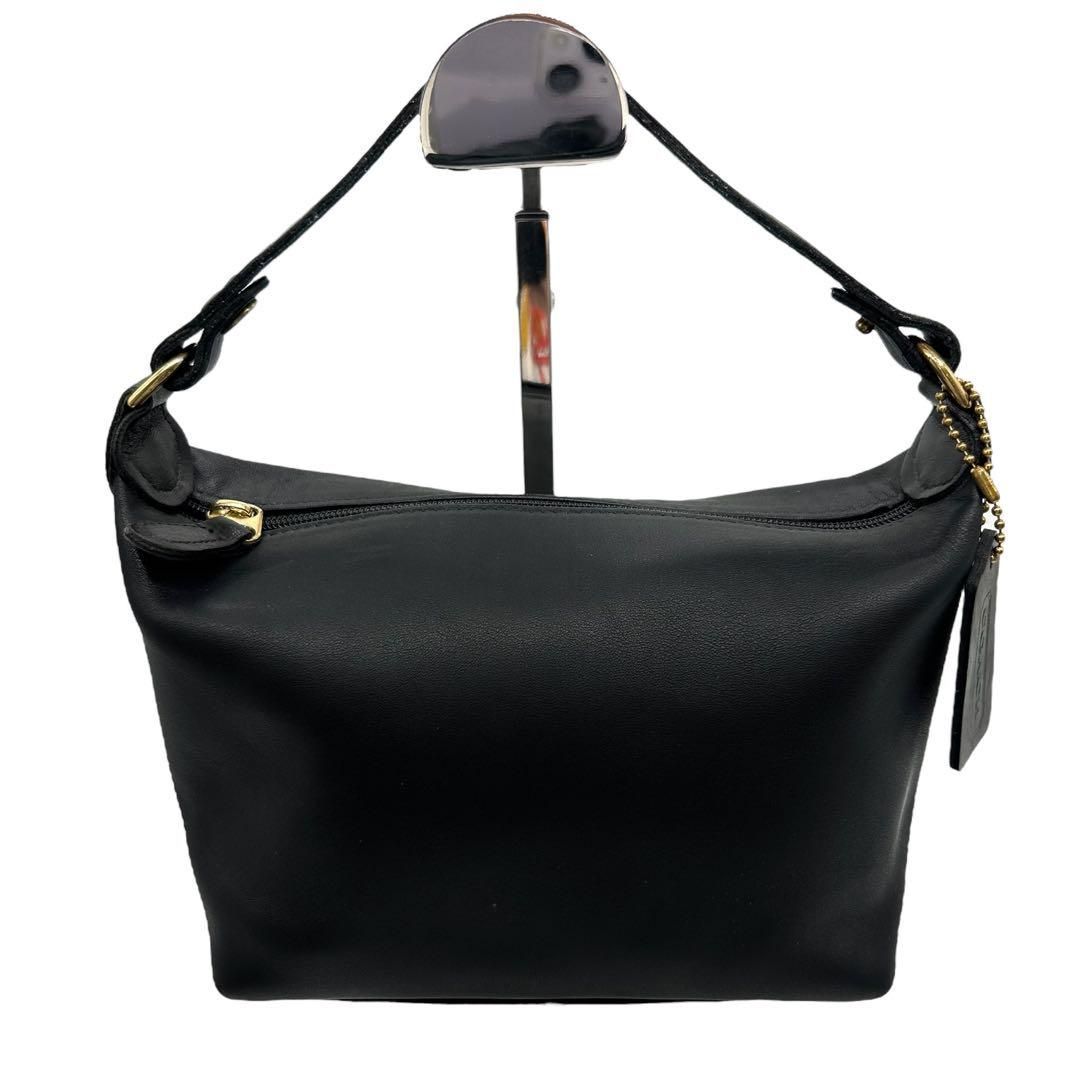 バッグ Vintage Coach Accessory Pouch Black 2227 Vintage Coach Accessory Pouch Vanity Logo Charm Leather
