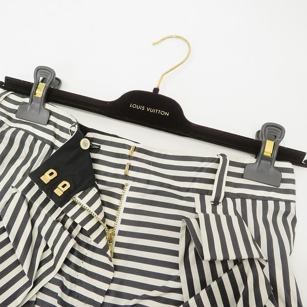 ルイヴィトン ボーダー シルク フレア ショートパンツ キュロット バイカラー 38(40509 ウィメンズ ウィメンズ スカート＆ショートパンツ カタログ｜ルイ