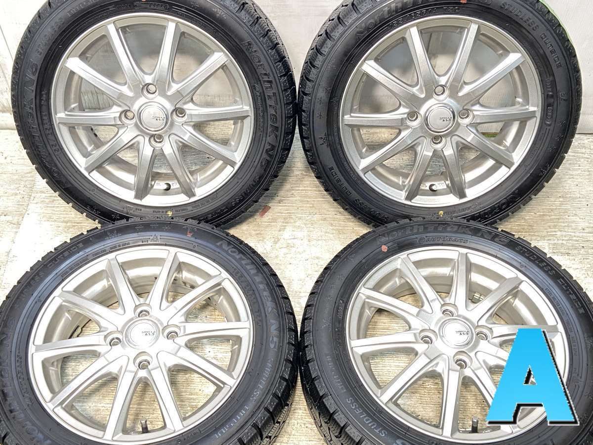 155|65R14 オートバックス ノーストレック N5 SIBILLA GS-5 14x4.5 45 100-4穴 タイヤ スタッドレスタイヤ ホイールセット 4本セット w14250331035