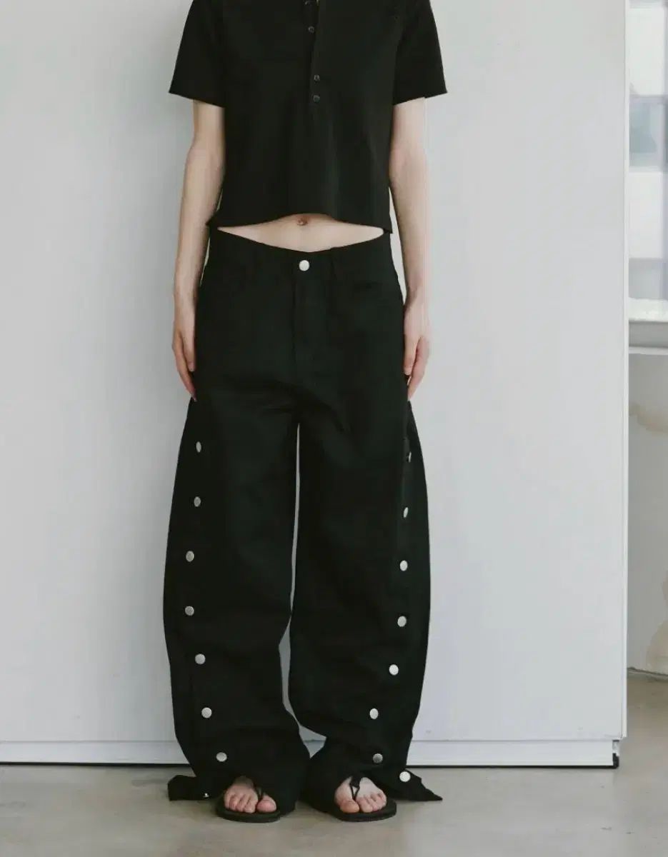 PLZPROJECT サイド カーブ ボタン パンツ