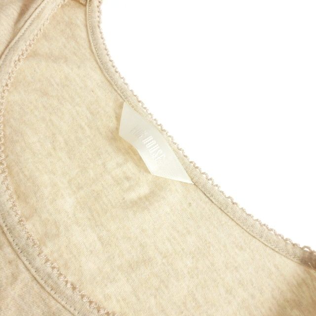 ピンクハウス PINK HOUSE レーススリーブ Tシャツ カットソー 半袖  L ベージュ P011NUAL15B レディース ピンクハウス PINK HOUSE レーススリーブ Tシャツ カットソー