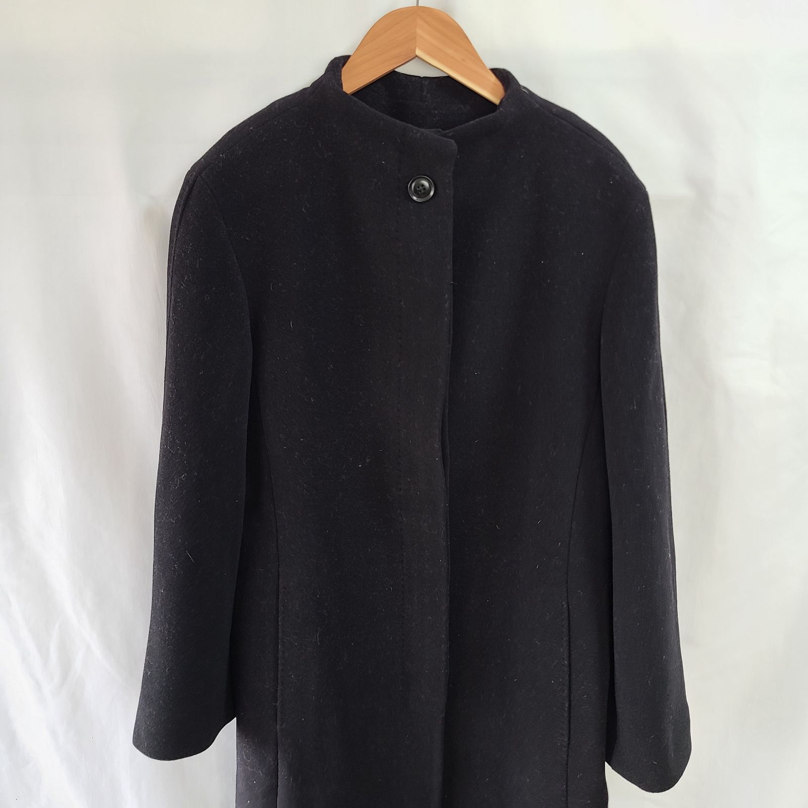 美品✨Max Mara ロングコート ブラック サイズ40 z827 MAX MARA マックスマーラ ウールロングコート ブラック