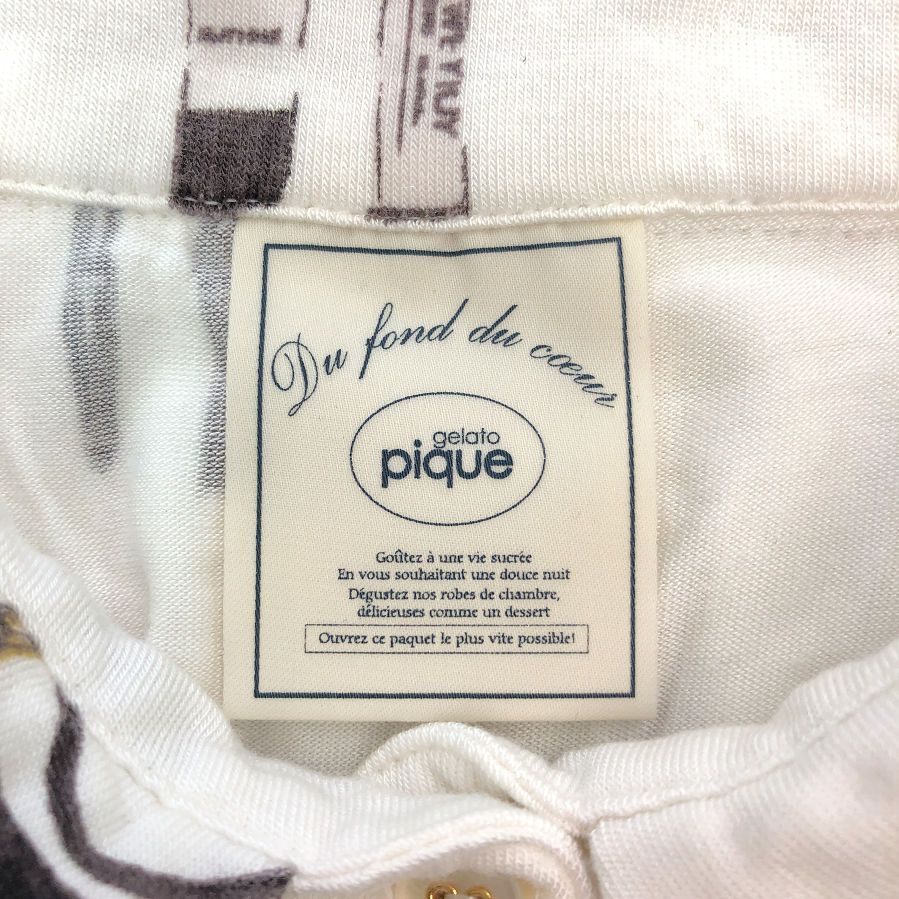 gelato pique ジェラートピケ ルームウェア ホワイト Fサイズ 〇