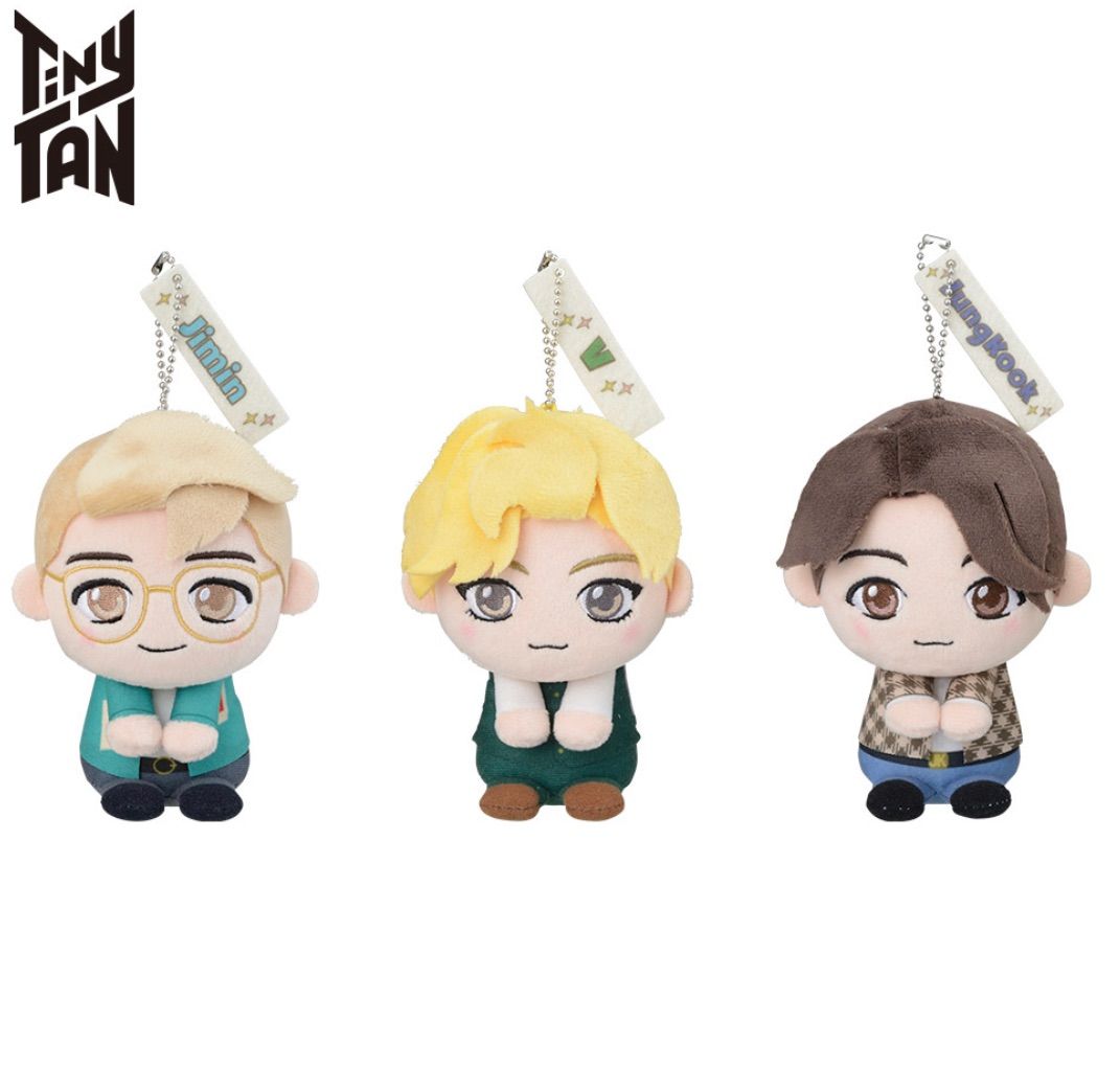 BTS tinytan モアプラスぬいぐるみ グク V(テテ) ジミン - メルカリ