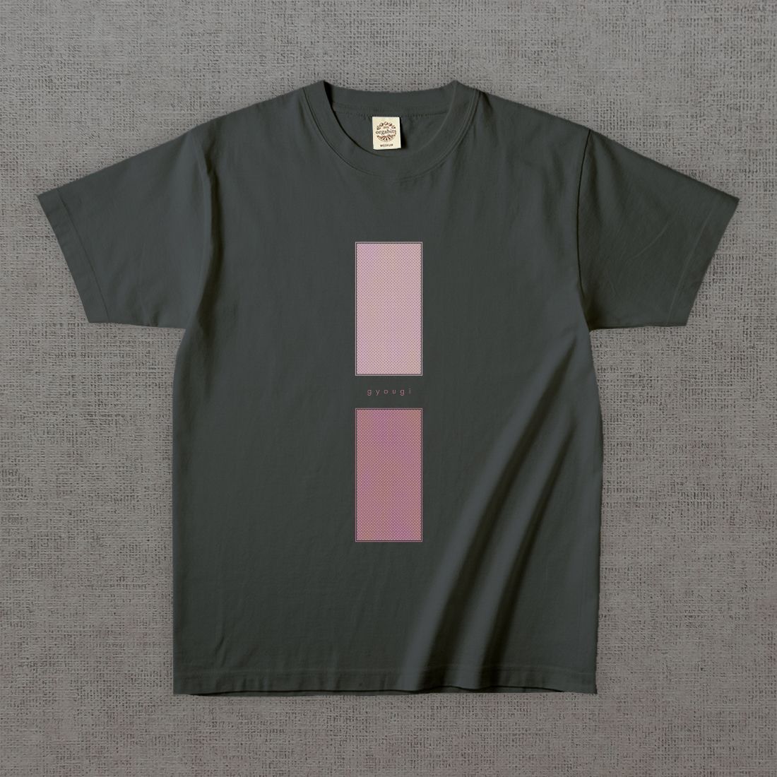 和柄Tシャツ　小紋 行儀 -彩・角-
