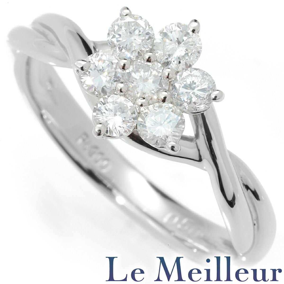 pt900 0.5ct デザインダイヤモンドリング#11