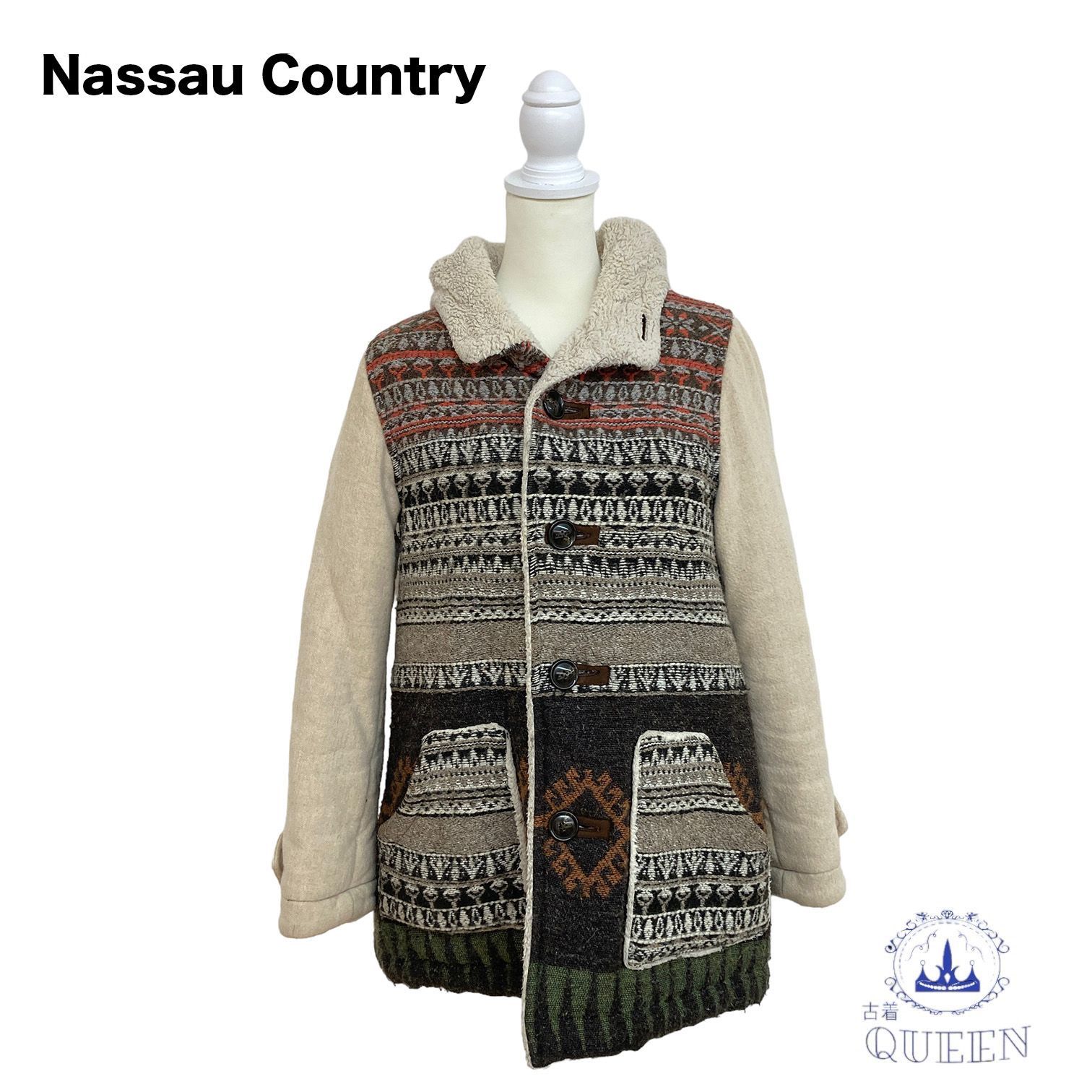 JEAN NASSAUSコート 中古品】JEAN NASSAUS ジーンナッソーズ Nassau County ウール