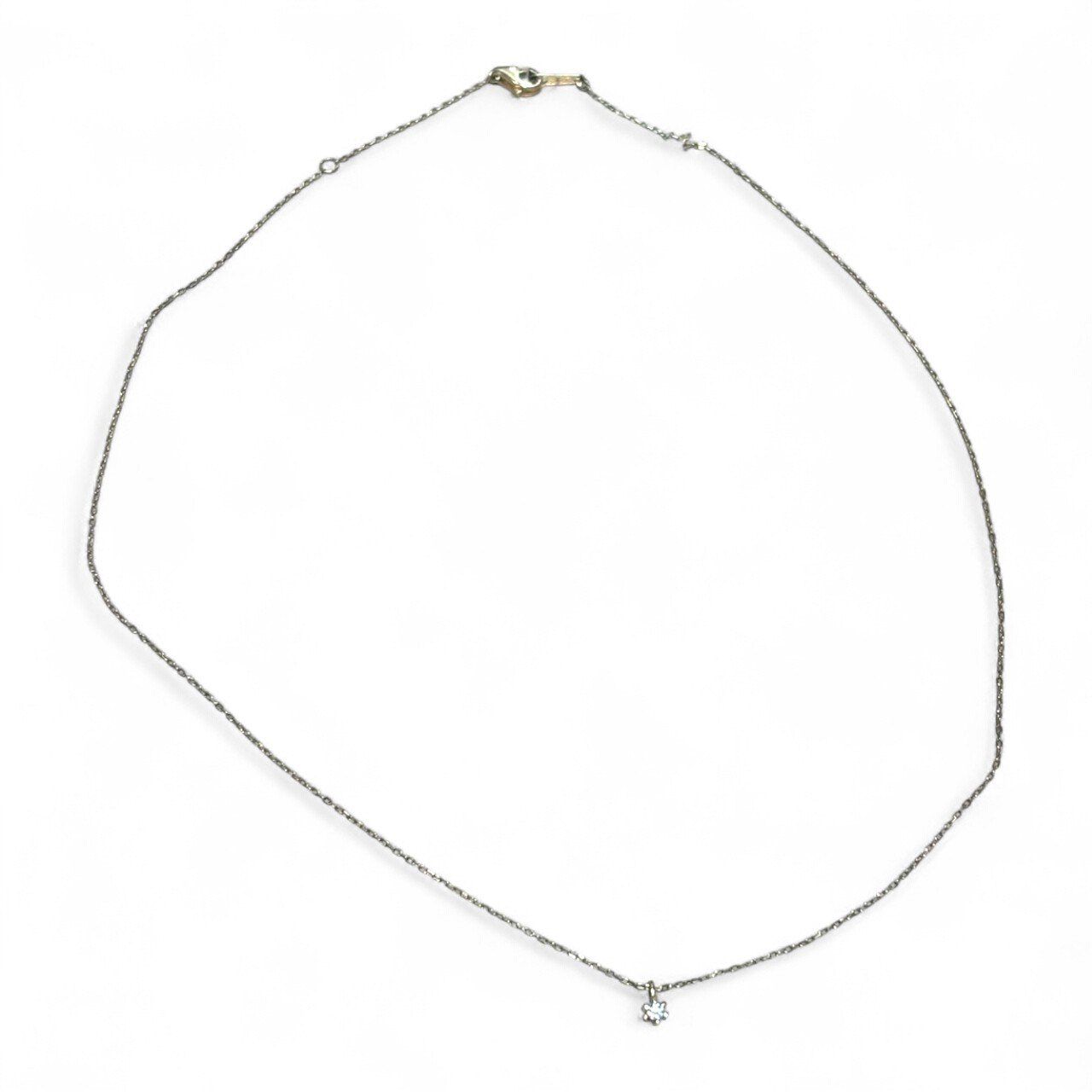 Lilas (リラ) K10 一粒スモールダイヤネックレス・シャイン