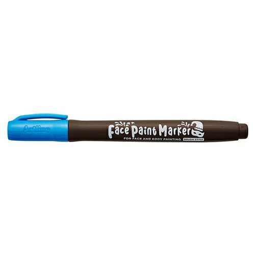 まとめ シャチハタ フェイスペイントＭ 筆 Ｍブルー ブラシタイプ KFFMF-B ×50セット