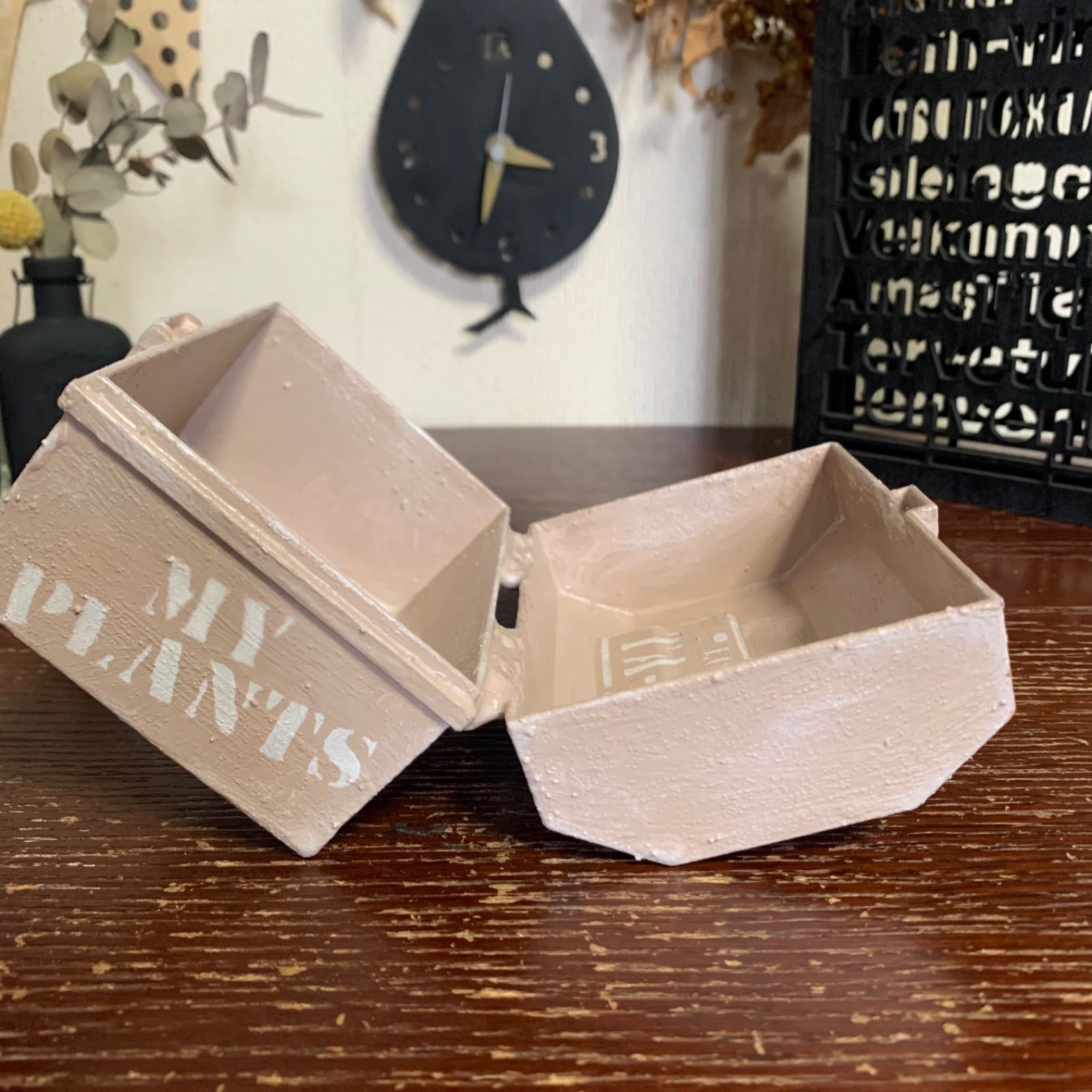 工具箱寄せ 🧰 リメイ鉢 (KEEP DRY) ミルクティーグレージュ ＊ リメ缶