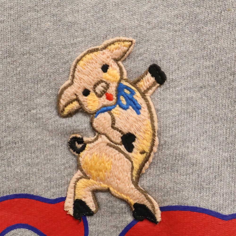 GUCCI (グッチ) ロゴ エンブロイダリー クルーネック スウェット