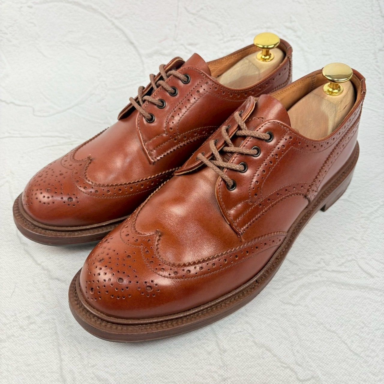 Tricker's　Bourton バートン　マロン　UK6.5 トリッカーズ バートン|BOURTON MARRON ウィングチップ メンズ
