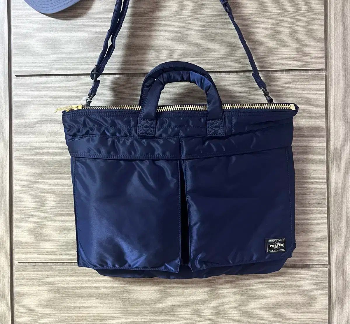写真関連 Porter ポーター オール ニュー タンカー ショート トートバッグ アイアン ブルー
