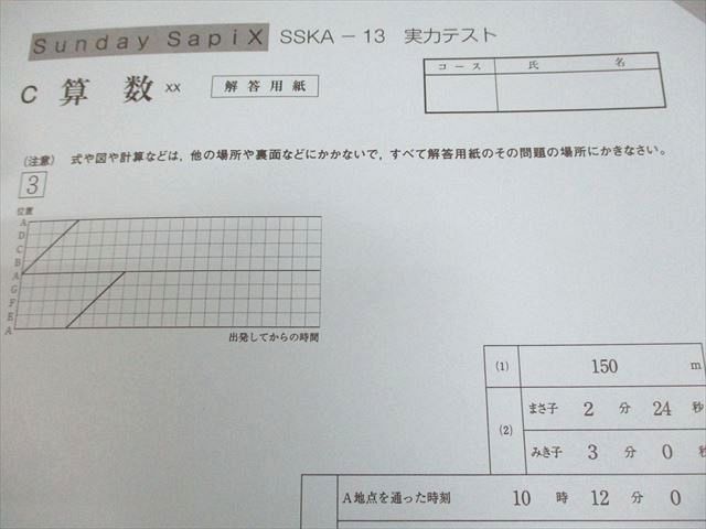 SAPIX サピックス 小6 算数 開成コース SS特訓 Sunday SapiX
