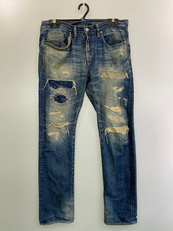 品 HYSTERIC GLAMOUR ヒステリックグラマー 19SS RSM加工 DENIM PANT 02191AP19 2019春夏 デニムパンツ ボトムス 151-250604-jt-09-min