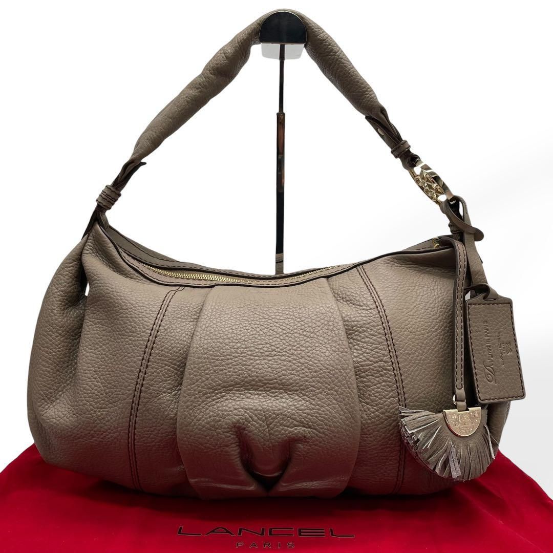 未使用級 LANCEL ランセル ワンショルダーバッグ レザー 保存袋