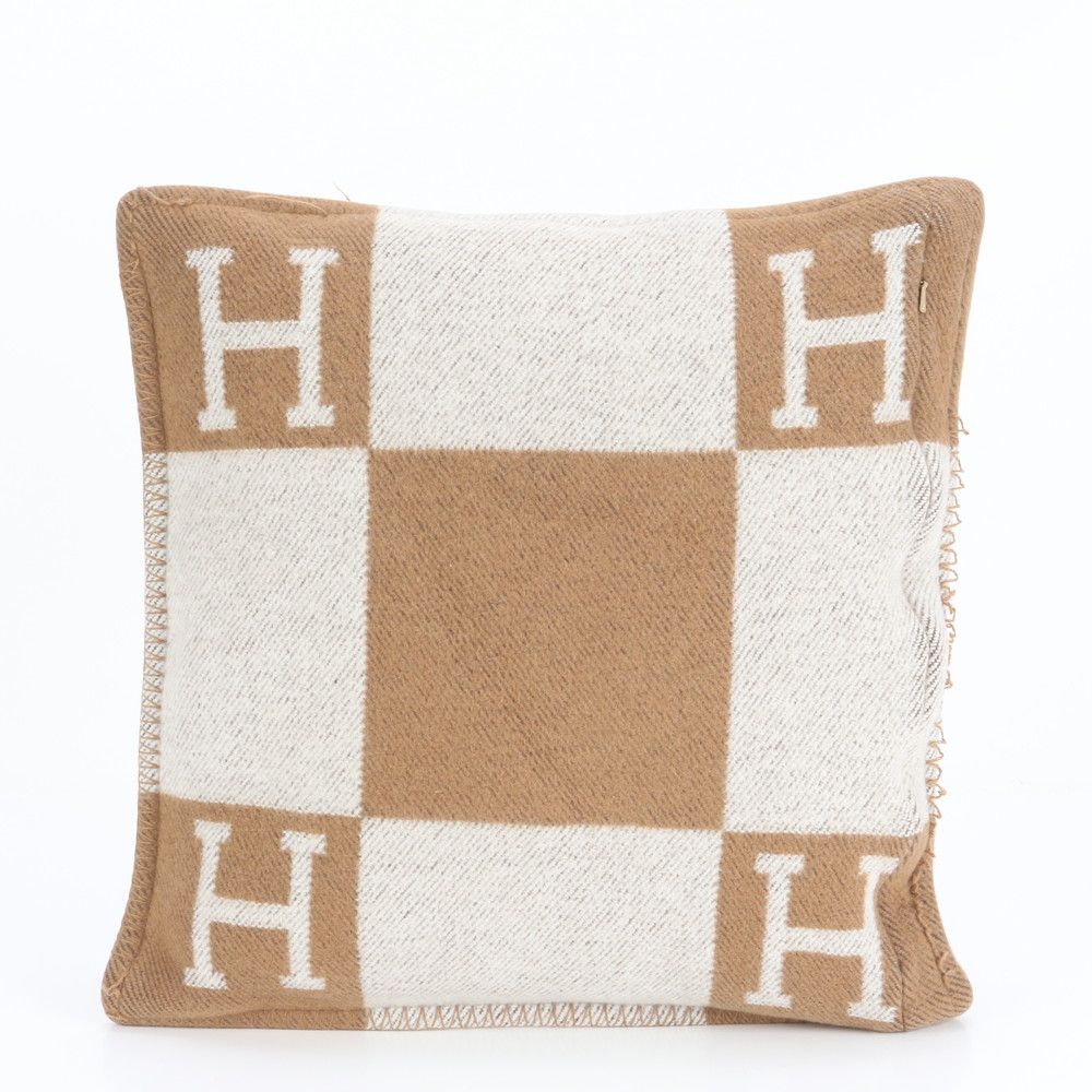 エルメス アヴァロン カシミヤ クッション Hロゴ インテリア 座布団 メンズ レディース EUE CW39-10