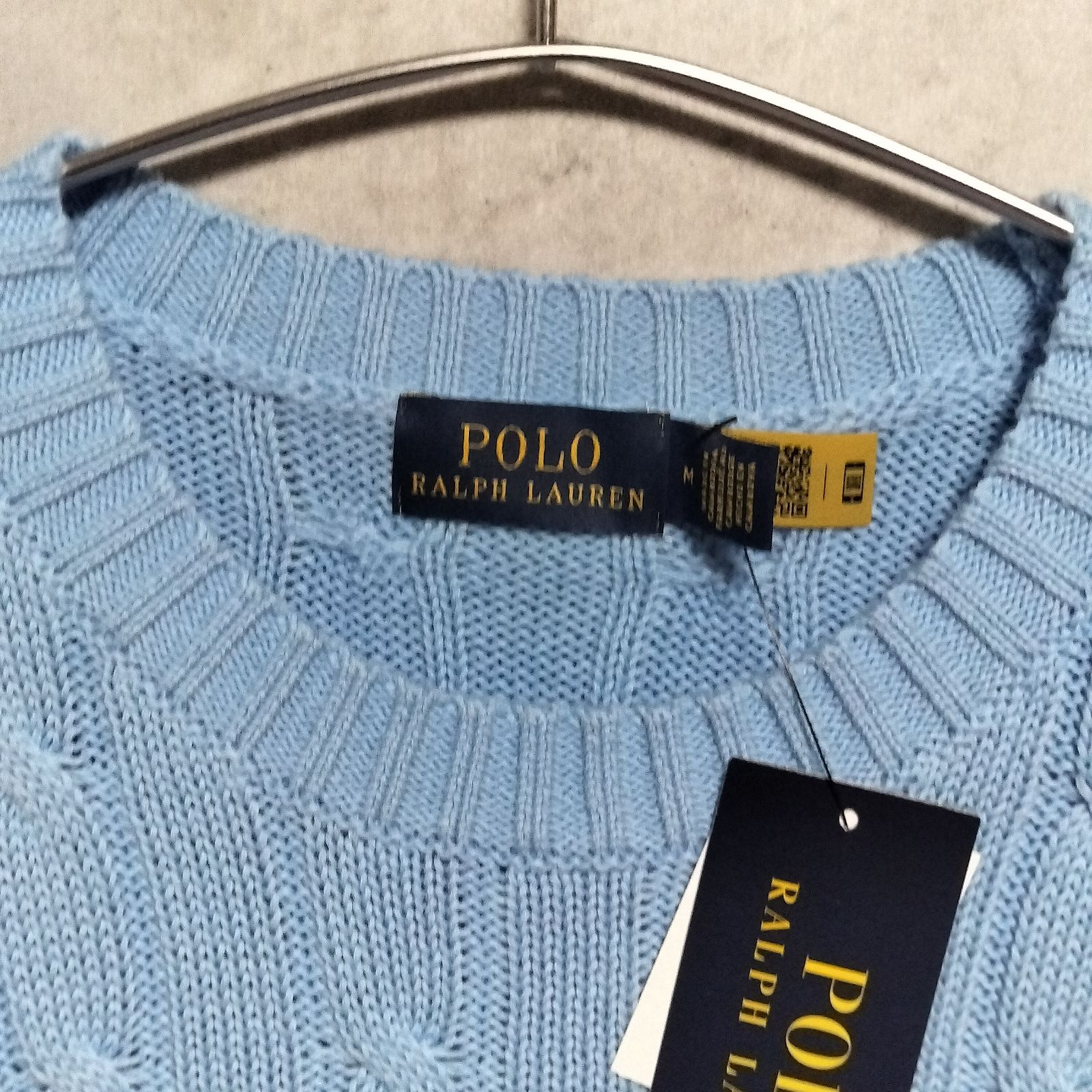 未使用品】【極美品】POLO RALPH LAUREN 半袖 ケーブルニット Мサイズ