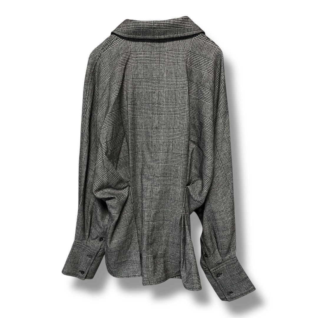 uncreve アンクレイヴ LIGHT WOOL CHECK BLOUSE ライトウールチェック 