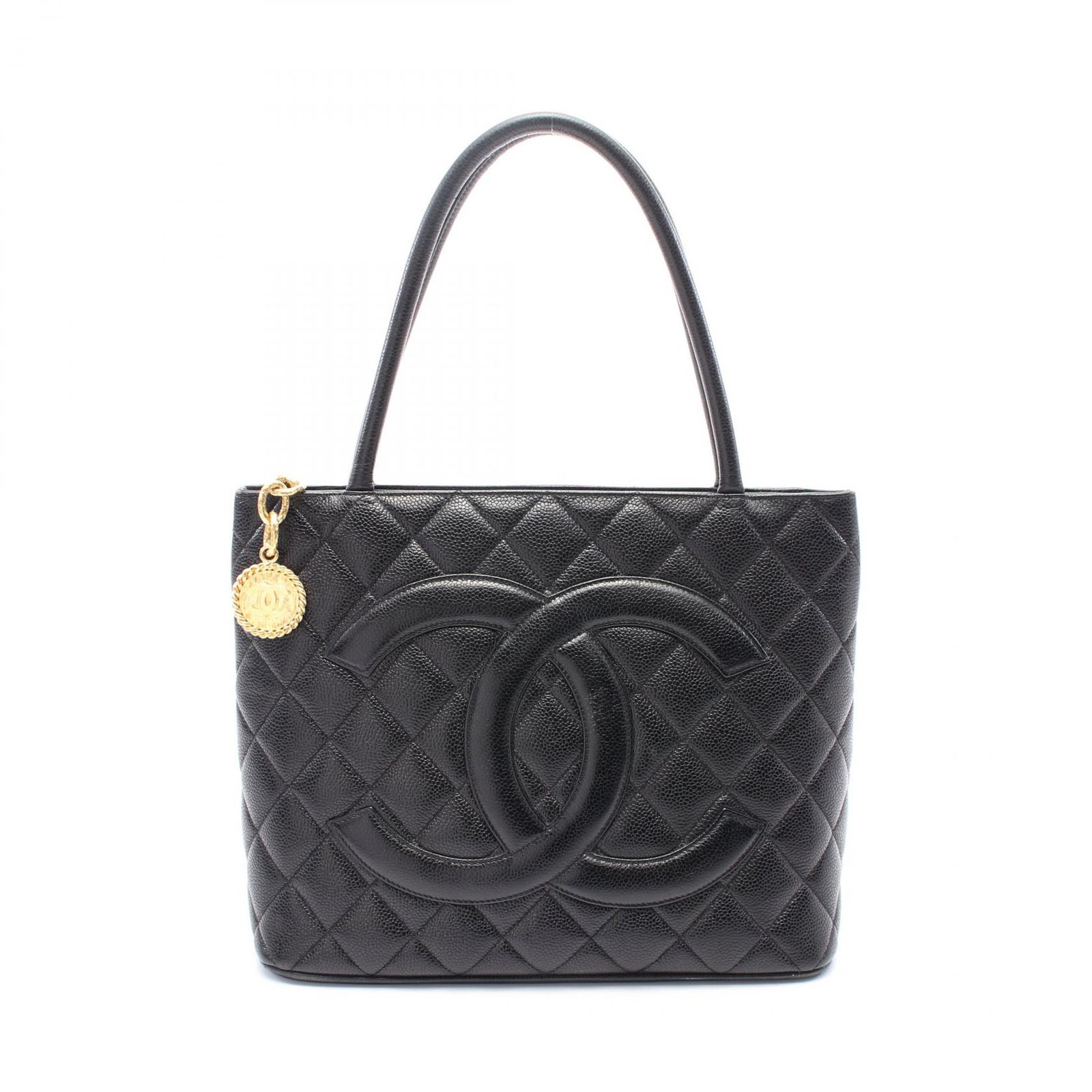 シャネル CHANEL トートバッグ 復刻トート A01804 ブラック キャビア 