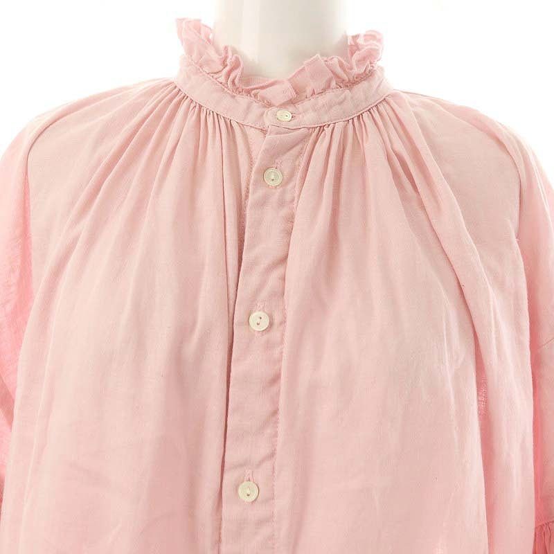 ネストローブ nest Robe 天然染め フレアギャザースリーブワンピース