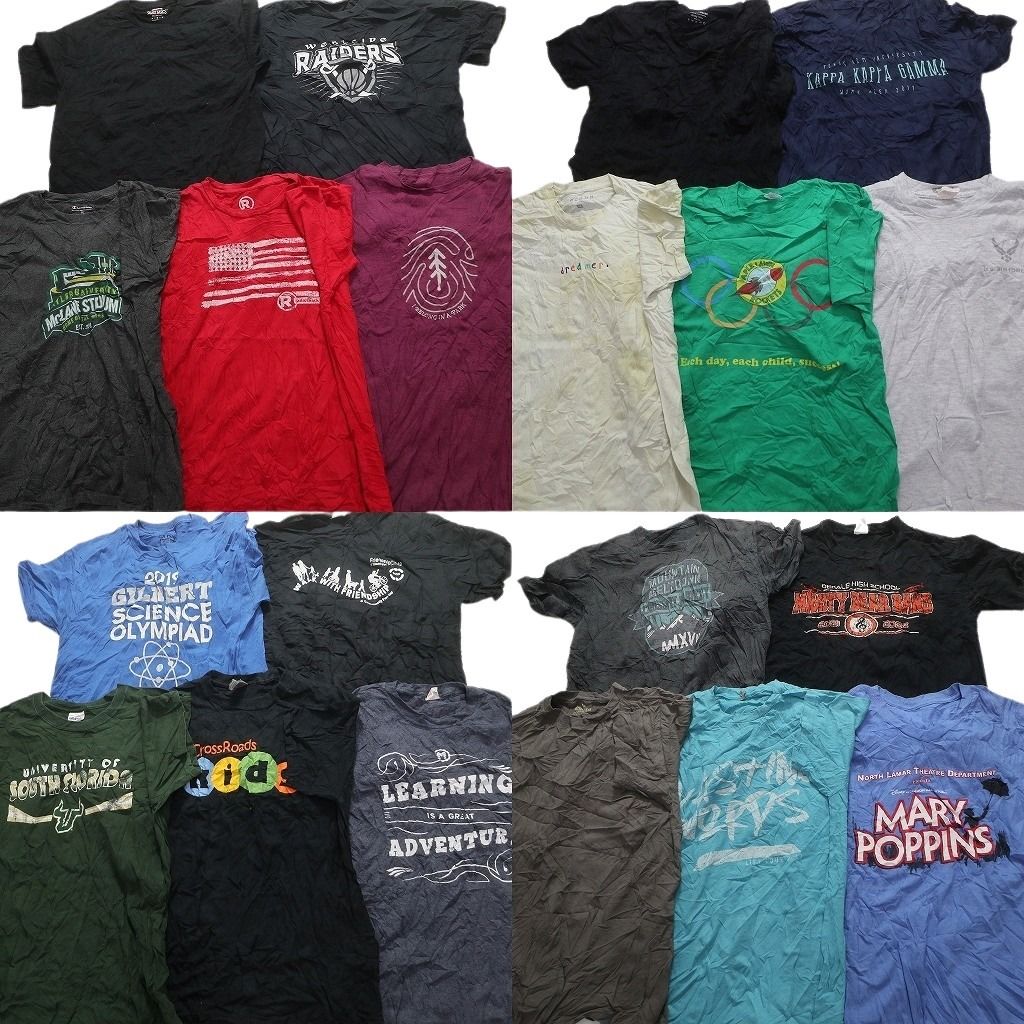 古着卸 まとめ売り カラーmix プリント 半袖Tシャツ 20枚セット (メンズ M ) タイダイ ミリタリー U.S.AIR FORCE 中古 古着 MY2902