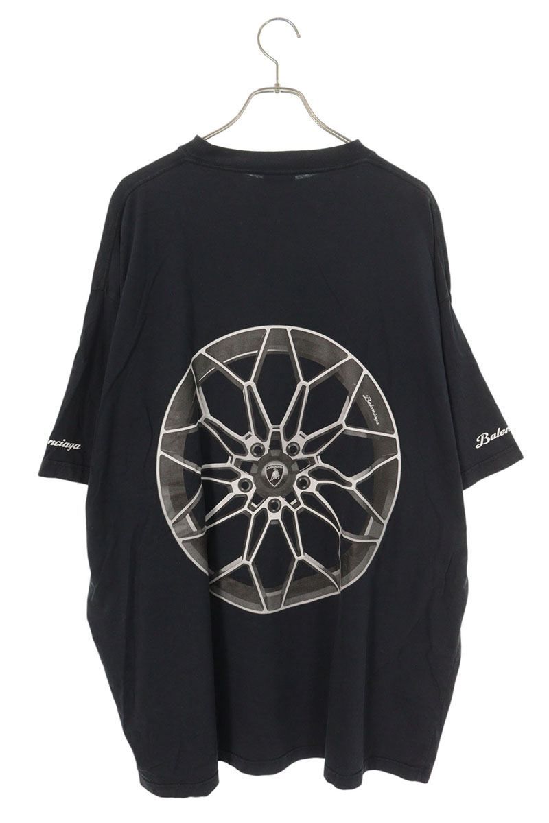 バレンシアガ サイズ:5  831305 TSVP9 ランボルギーニプリントオーバーサイズTシャツ 中古 SB01 バレンシアガ 831305 TSVP9 ランボルギーニプリントオーバーサイズT