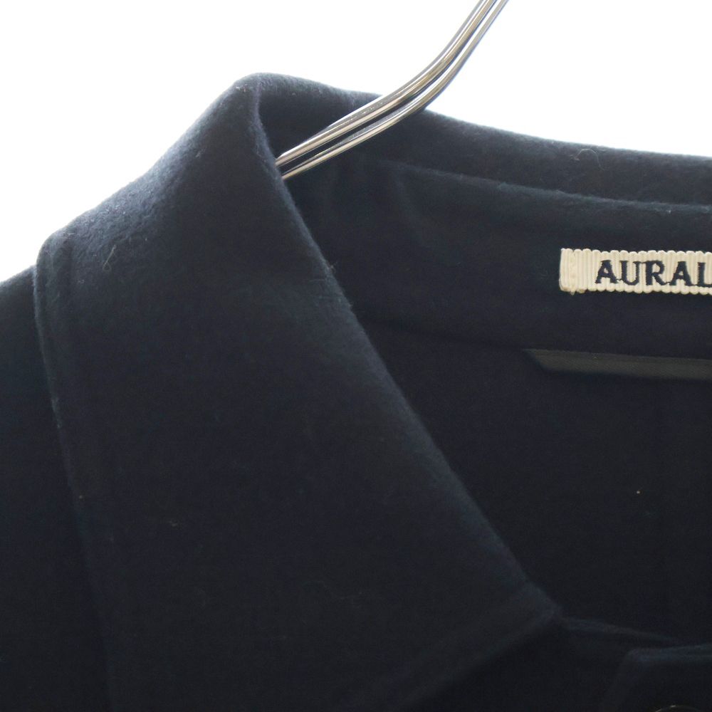 AURALEE 20AW トレンチコード　ブラック　サイズ4 AURALEE (オーラリー) 20AW SUPER FINE MELTON SOUTIEN COLLAR