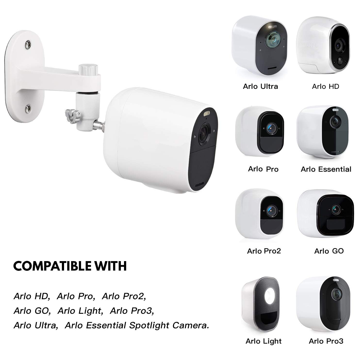 Arlo Pro/Pro2/Pro3/Pro4/Ultra/Ultra2/Essential スポットライト
