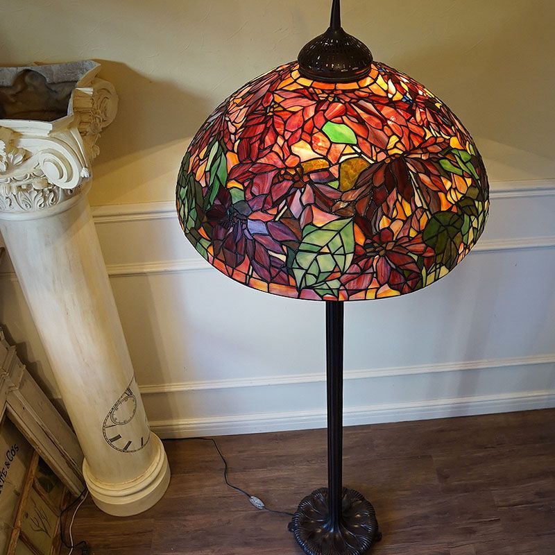 華やか ステンドグラス調 成 フロアランプ 