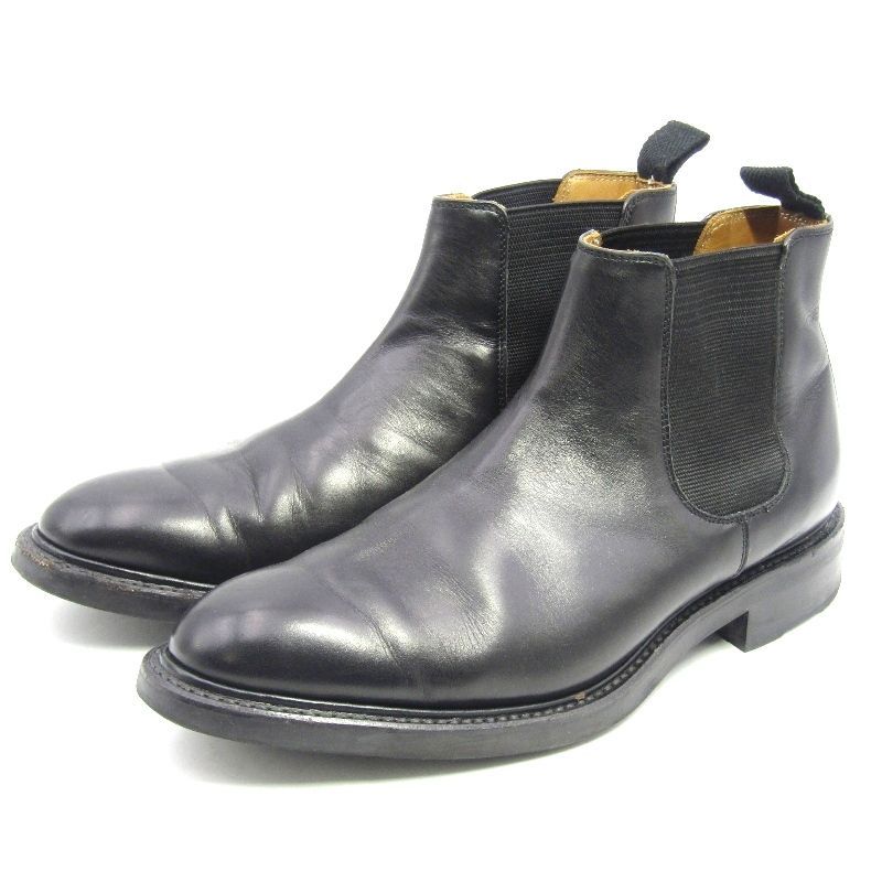 REGAL リーガル 24.5cm チェルシーブーツ 29R ショート サイドゴアブーツ 革靴 BLACK プレーントゥ ブラック 黒 35004831