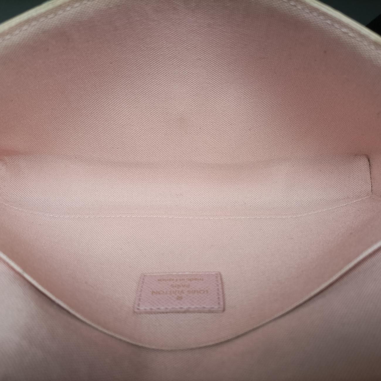 VuittonポシェットフェリシーアズールダミエキャンバスN63106MI4187