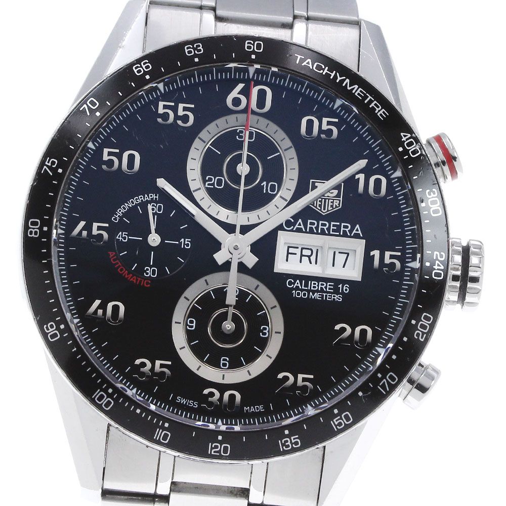 訳ありタグホイヤー TAG HEUER CV2A10.BA0796 カレラ キャリバー16 クロノグラフ デイデイト 自動巻き メンズ_866734