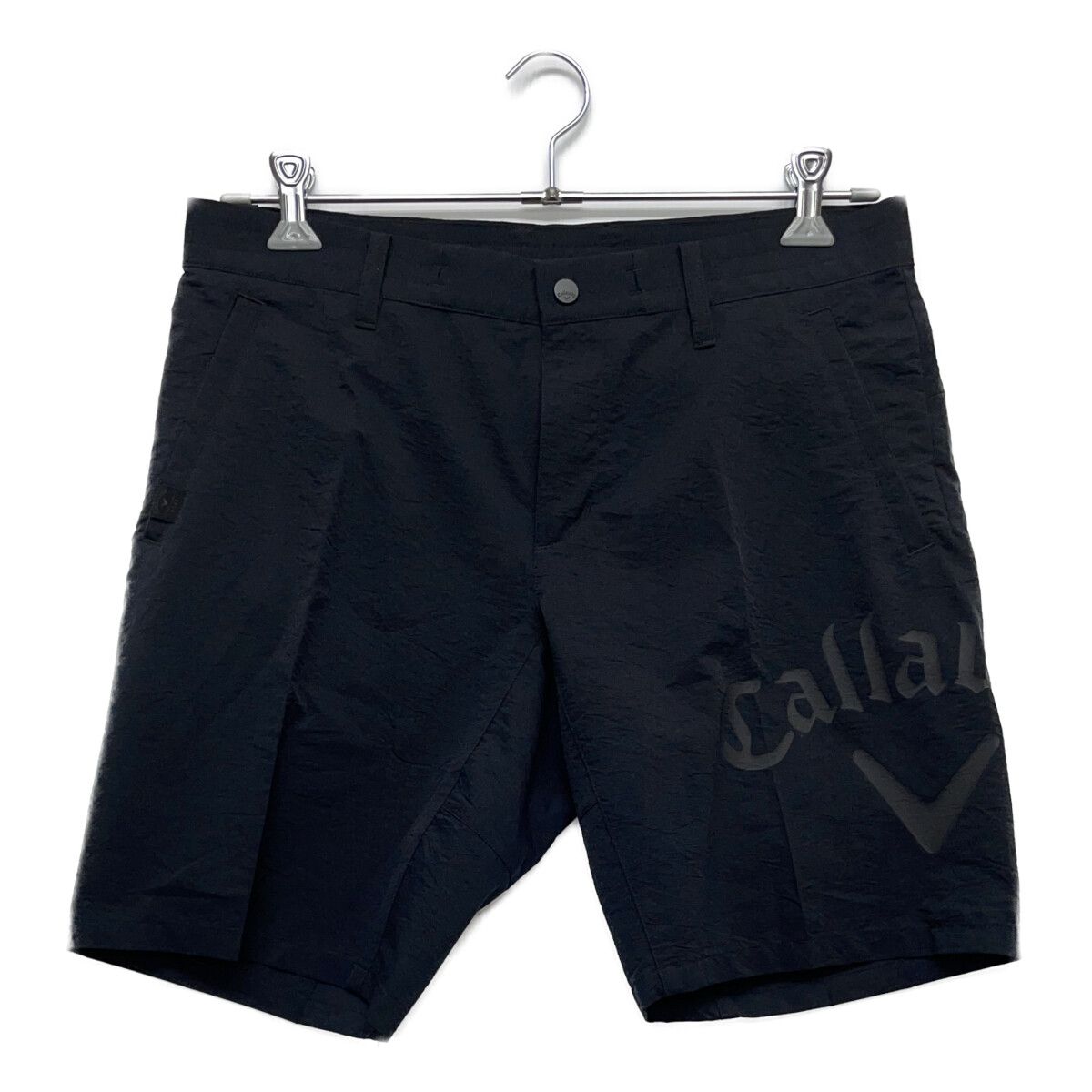 中古 メンズ キャロウェイ Callaway ハーフパンツ L 黒  ブラック  薄手 シンプル