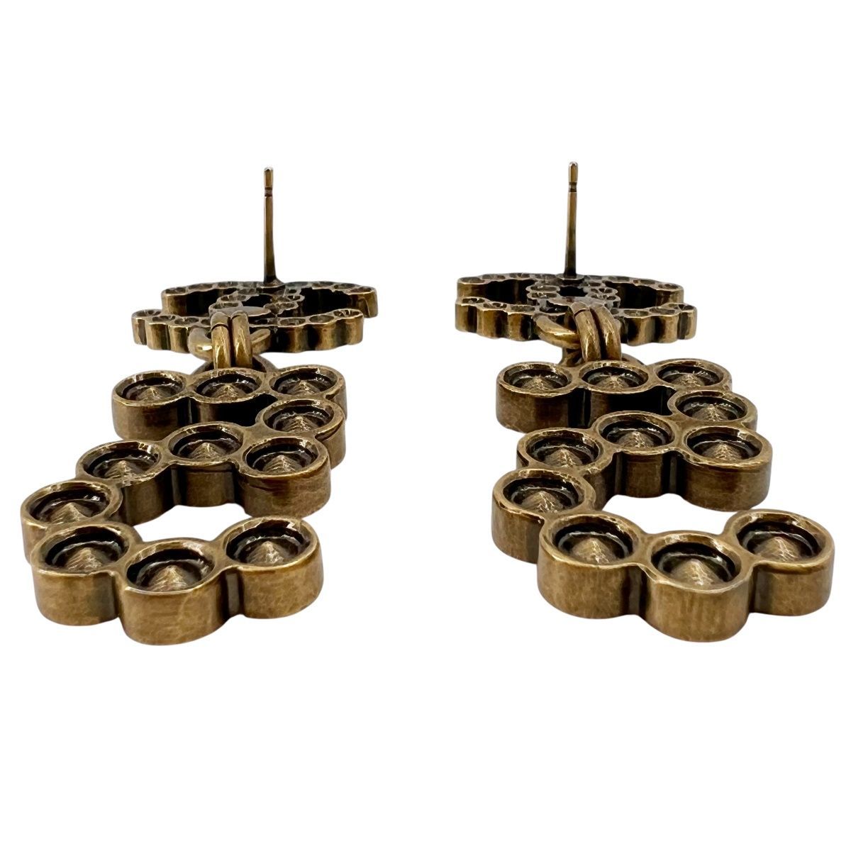 中古】CHANEL シャネル ココマーク×No.5 ラインストーン ピアス