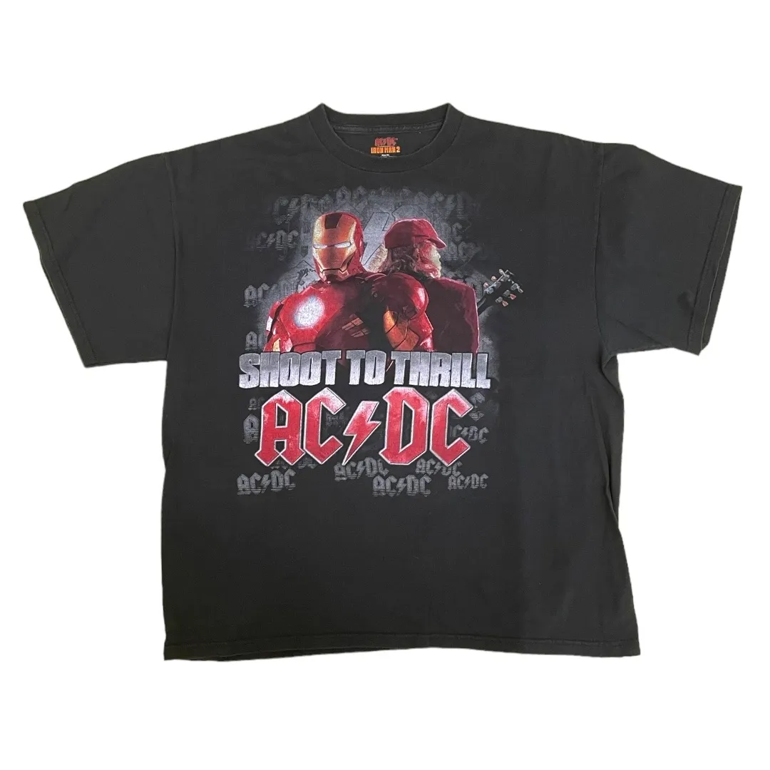 ACDC アイアンマン Tシャツ ac/dc×Iron Man collaboration band T-shirt | 古着屋adm 音楽と古着
