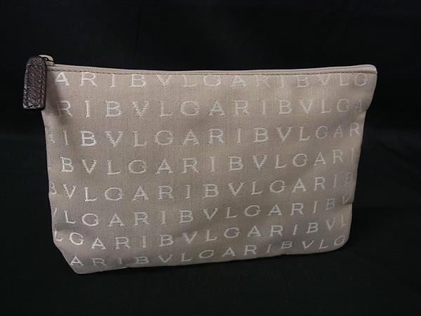 BVLGARI ブルガリ ロゴマニア キャンバス マルチポーチ マルチケース  