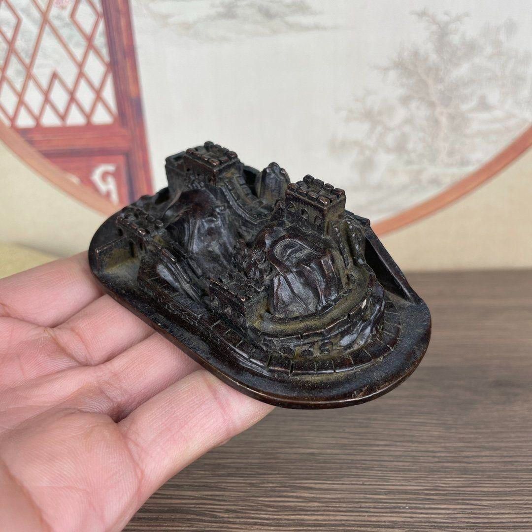 鎏金駱駝 駱駝 24K 工芸品 中国美術 置物 現代工芸　工芸品 ▽鴻▽ 銅製 塗金 龍硯台 置物 古賞物 中国古玩 中国古美術