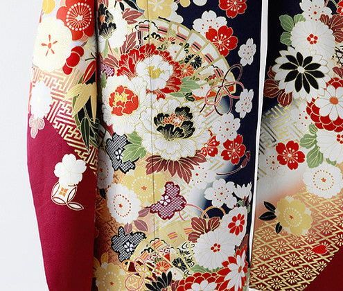 振袖 身長158-173cm 青 bl-037 振袖 身長158-173cm 青 bl-037