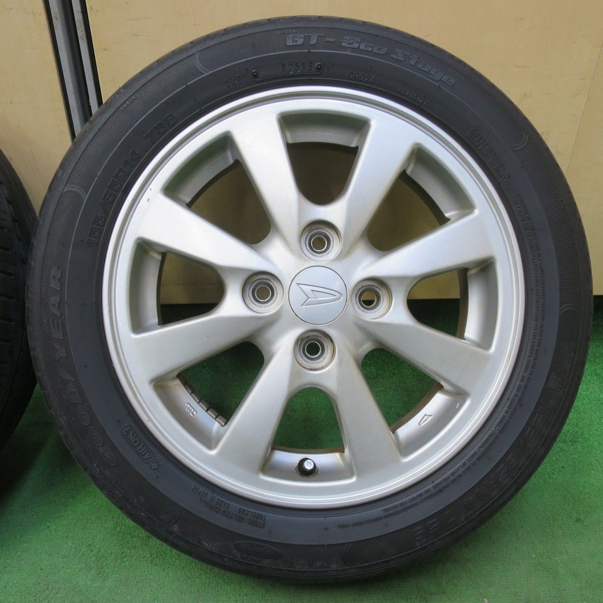4本価格 ダイハツ ムーヴ タント 等 純正 155 65R14 グッドイヤー GT-Eco Stage 14インチ PCD100 4H 5091103イノ TRITUETUBI_COM