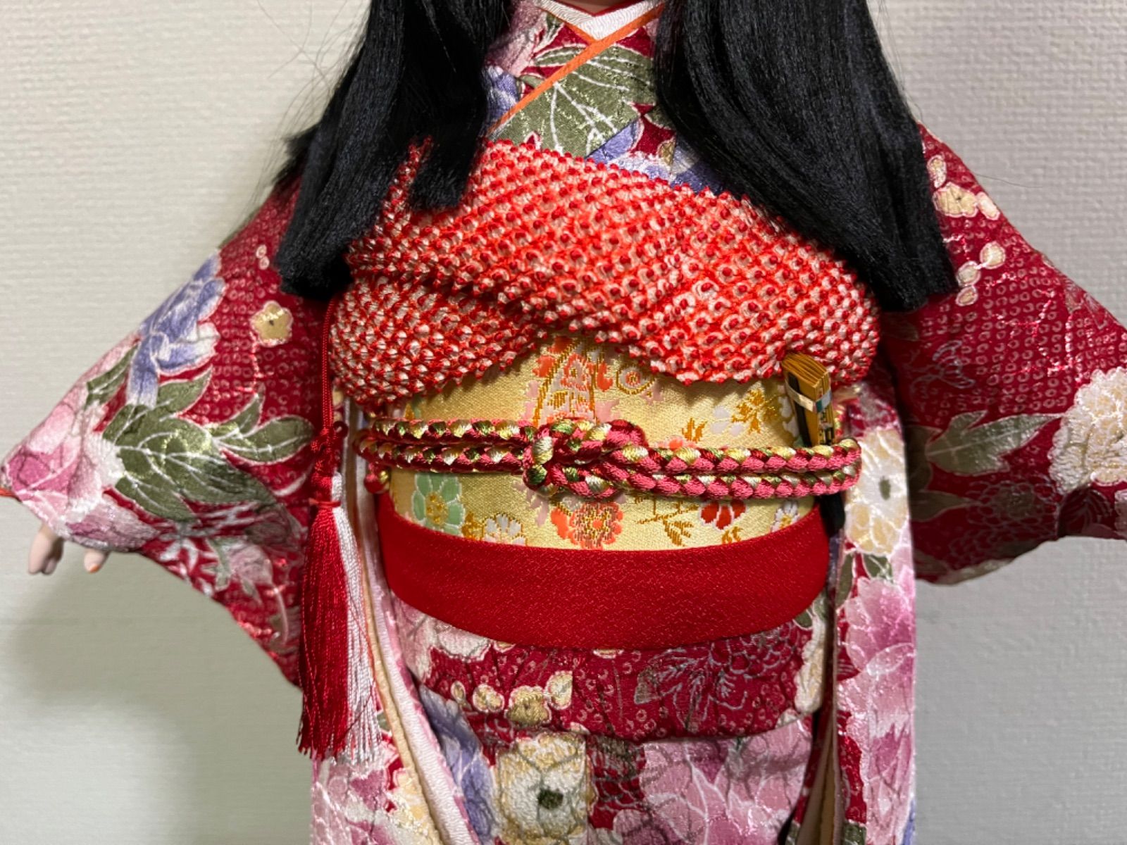 市松人形 京華 頭原作熊倉聖祥 女の子 日本人形 正絹 京友禅 手縫い 