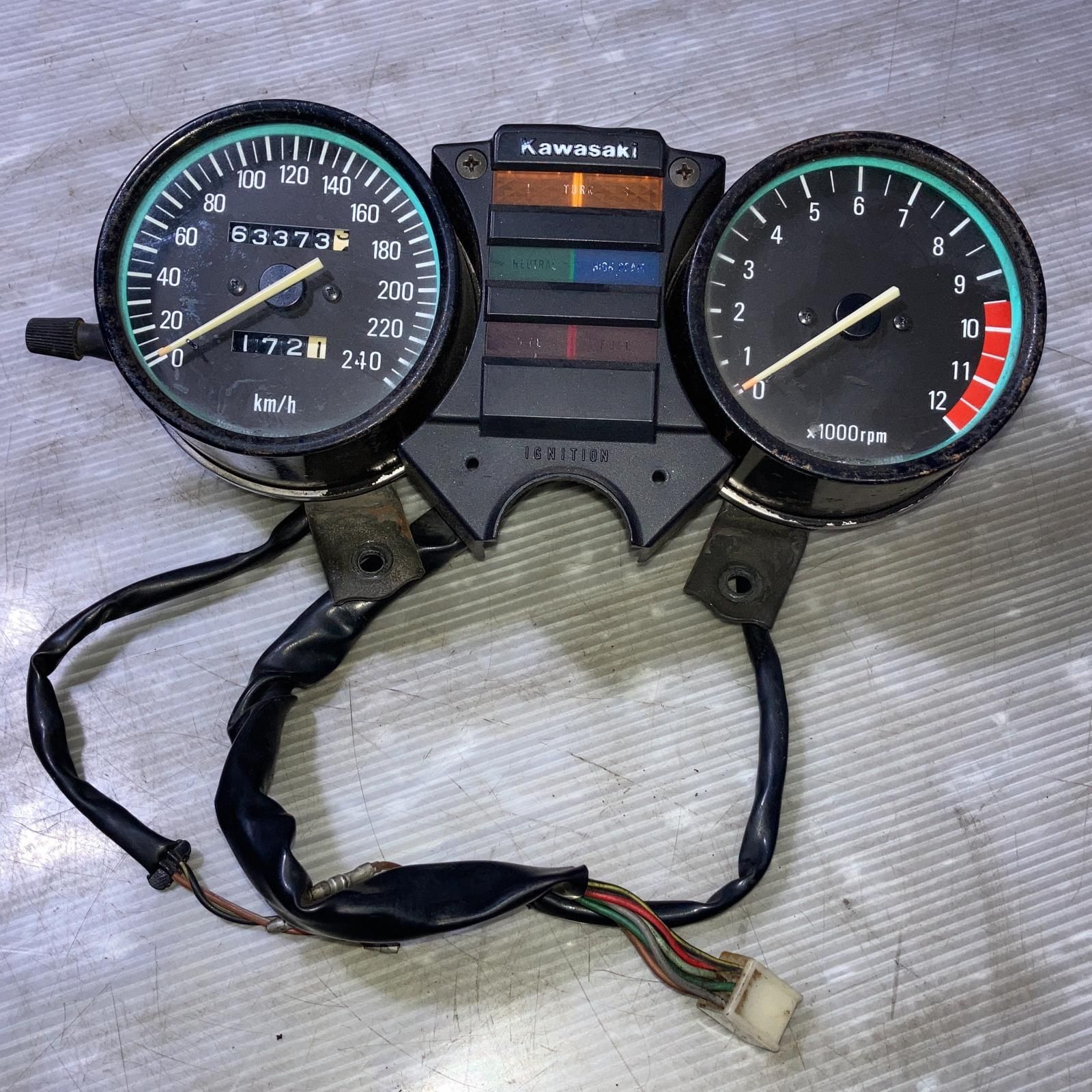 KAWASAKI Z750 FX 3型 KZ750E スピードメーター タコメーター 当時物