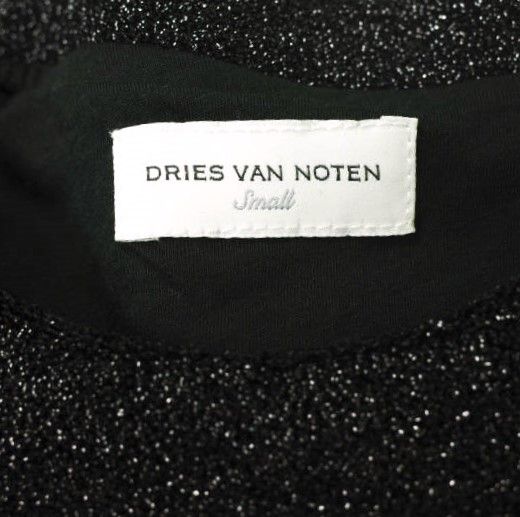 新品 DRIES VAN NOTEN ドリスヴァンノッテン 22AW HALTOS グリッタークルーネックスウェット 222-011117 S BLACK 定価77,000円 g19768 新品 DRIES VAN NOTEN ドリスヴァンノッテン 22AW HALTOS