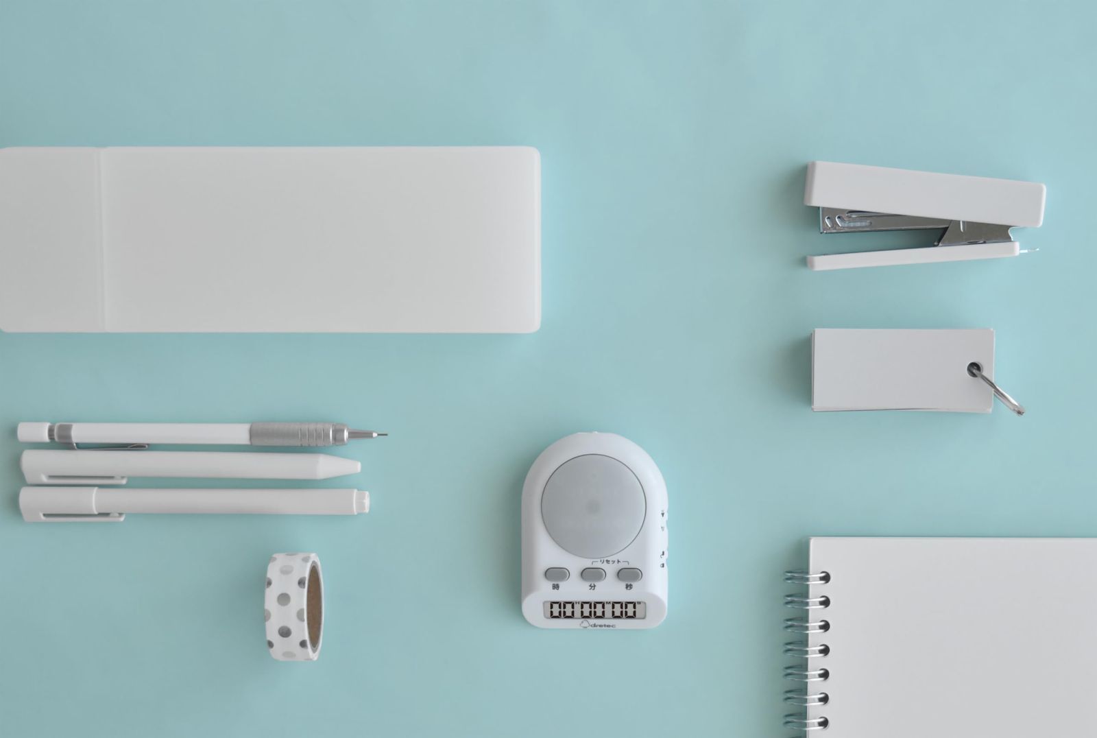 時間管理 勉強 タイムアップ ホワイト 最大セット時間199時間59分59秒 学習用デジタルタイマー dretec ドリテック