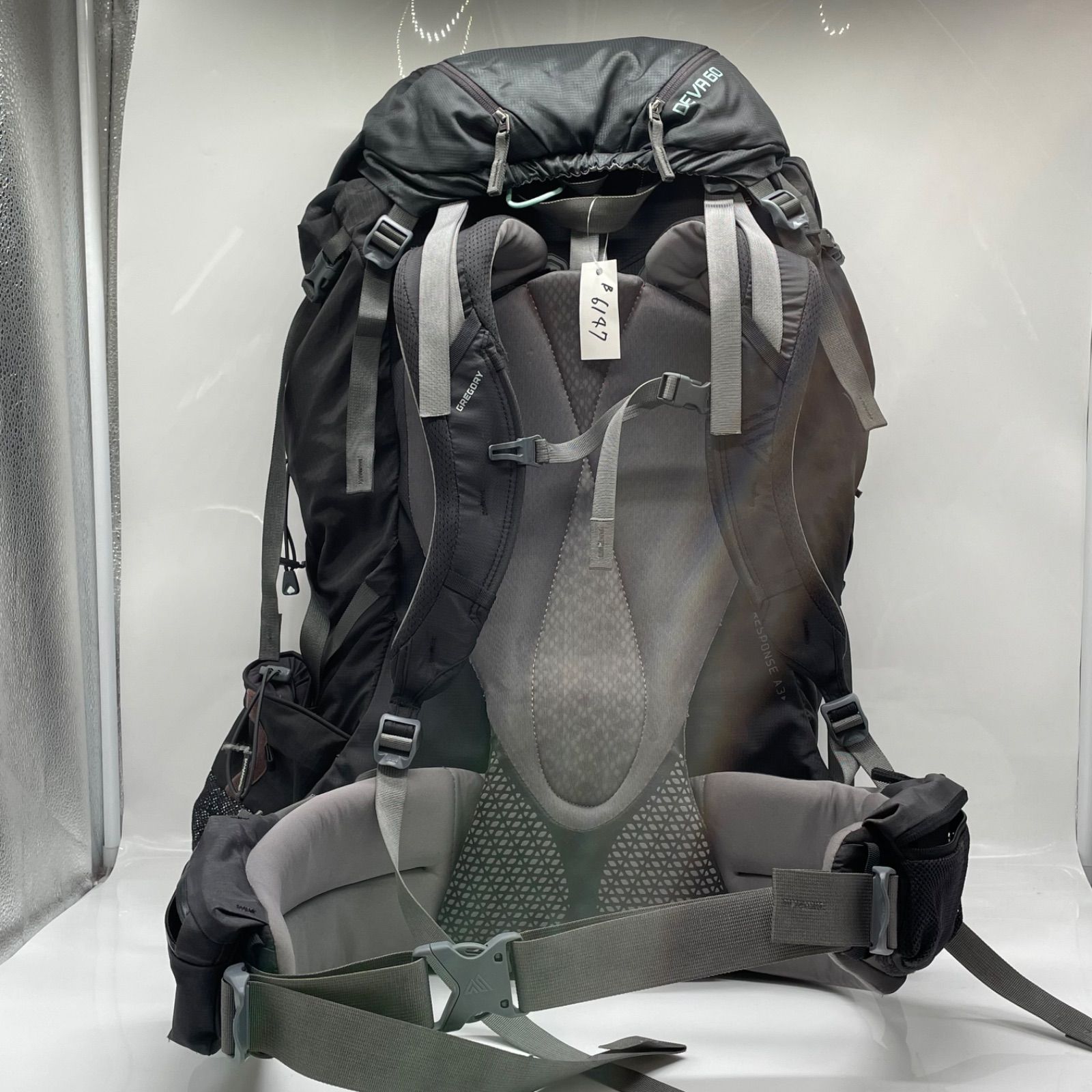 BN6147 グレゴリー Deva 60 WS ディバ 60 バックパック グレー×ブラック 女性用 レインカバー付き アウトドア 登山