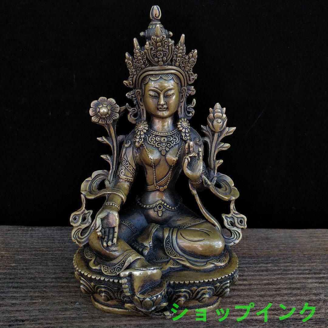 如来様仏像  仏教美術  仏像  銅製  工芸品 美術品 置物 仏教美術 観音様仏像 銅製 - メルカリ