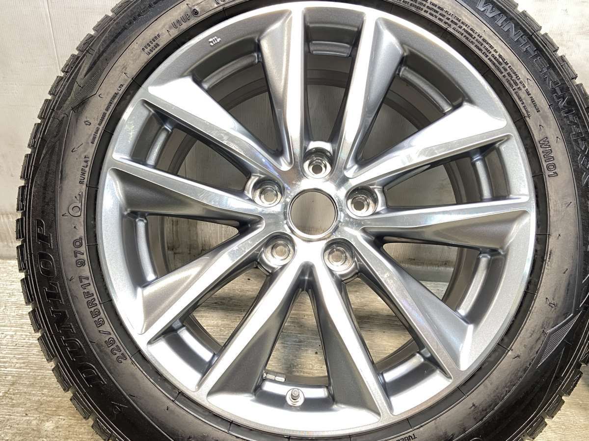 225/55R17 ダンロップ ウィンターマックス WM01 日産純正 17x7.5 45 